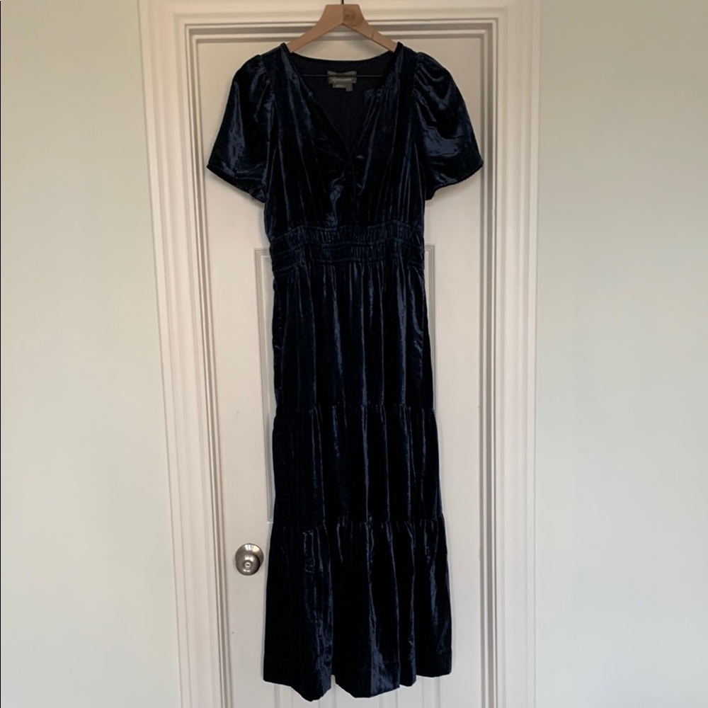 Anthropologie Somerset Dress - Navy Velvet